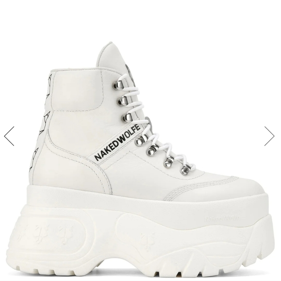 Naked Wolfe Shoes - NAKED WOLFE SPIKE WHITE LEATHER